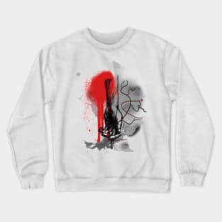 Hand holding cigarette - artwork in Trash Polka style Crewneck Sweatshirt